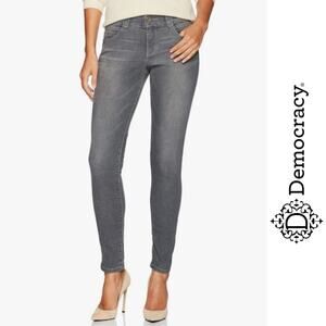Democracy Women's "Ab" Solution Jegging Mid Rise Elastic Waist Gray Denim Sz: 6
